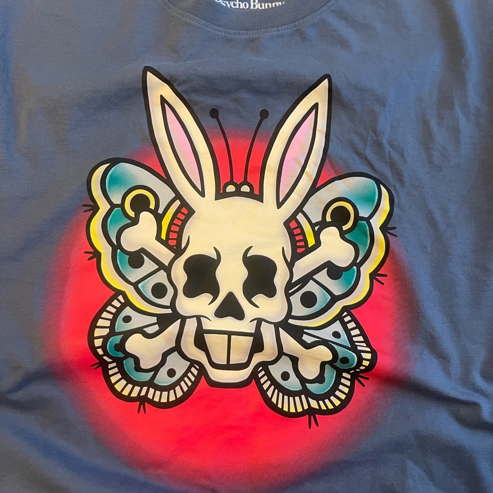 Psycho Bunny Blue Graphic Short Sleeve Tee
